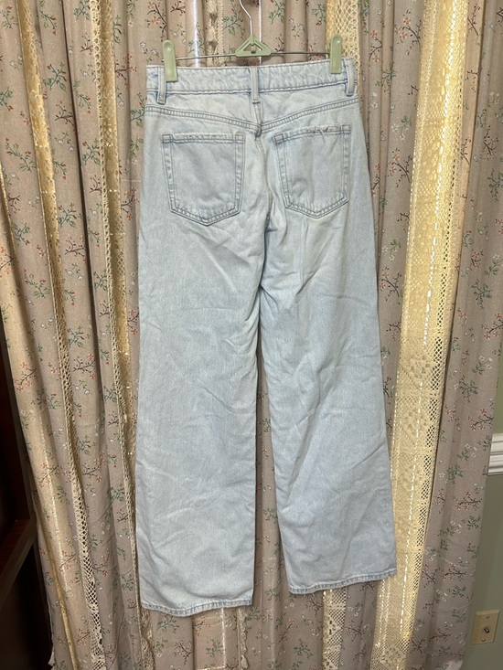 Garage Denim Light Wash Jambe Wide Leg Jeans Distressed High Rise Size 25 - Picture 5 of 5